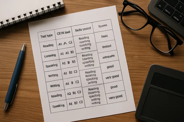 Soorten taaltoetsen en niveaus