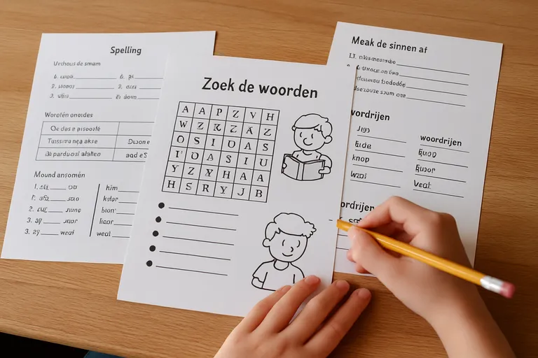 Wat zijn taalwerkbladen voor groep 4?